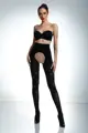 Najlonke crotchless s uzorkom MYSTIQUE 60 DEN Amour