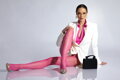 Zavodljive sjajne crotchless najlonke HIP GLOSS 20 DEN Amour