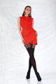 Ženske uzorčaste čarape sa srcima AFFECTION 22306 50 DEN Knittex