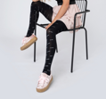 Najlonke s uzorkom i svjetlucavim natpisom YES GIRL 120 DEN Knittex