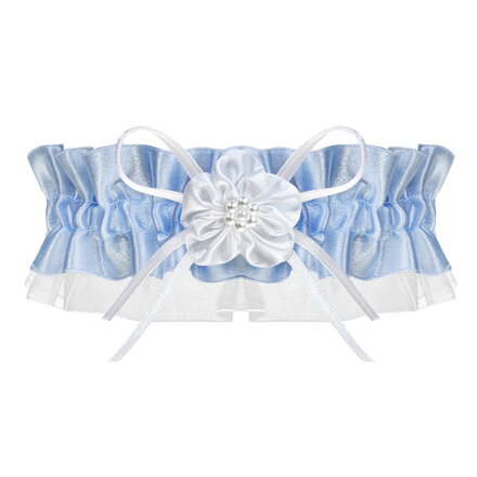 Svadobný podväzok bielo-modrý DUBLIN PW-31 Julimex